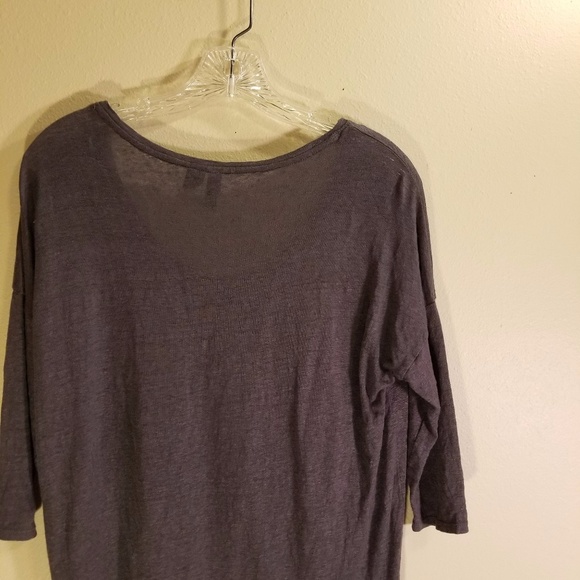 Cynthia Rowley Linen 3/4 Sleeve Top - Picture 8 of 8